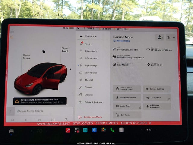 5YJYGDEEXMF213247 Tesla Model Y Long Range Dual Motor All-wheel Drive