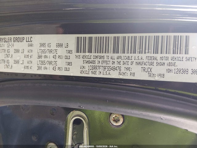 Продаж на аукціоні авто 2015 Ram 1500 Tradesman, vin: 1C6RR7FT9FS548476, номер лоту: 46269008