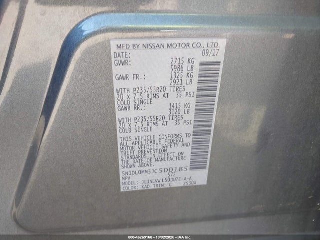 Продажа на аукционе авто 2018 Infiniti Qx60, vin: 5N1DL0MM3JC500185, номер лота: 46269168