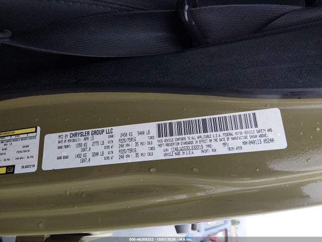 Aukcja sprzedaży 2013 Jeep Wrangler Unlimited Sport, vin: 1C4BJWDG3DL632219, numer aukcji: 46269252