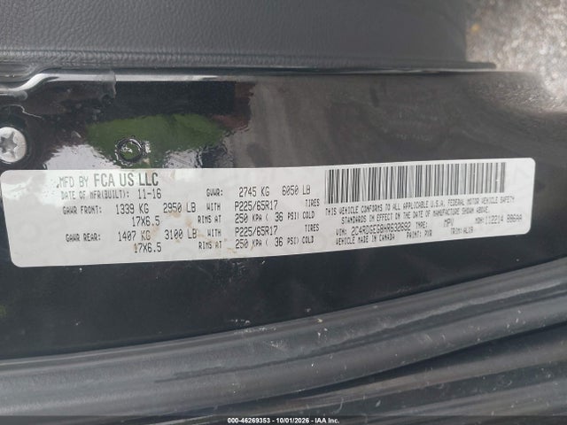 Aukcja sprzedaży 2017 Dodge Grand Caravan Gt, vin: 2C4RDGEG8HR632692, numer aukcji: 46269353