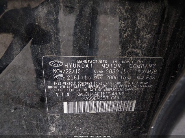 Aukcja sprzedaży 2014 Hyundai Elantra Se, vin: KMHDH4AE1EU048985, numer aukcji: 46269379