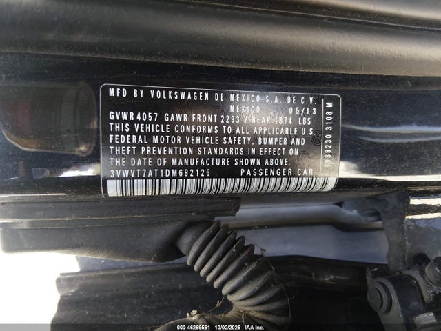Продажа на аукционе авто 2013 Volkswagen Beetle 2.0t Fender Edition, vin: 3VWVT7AT1DM682126, номер лота: 46269561