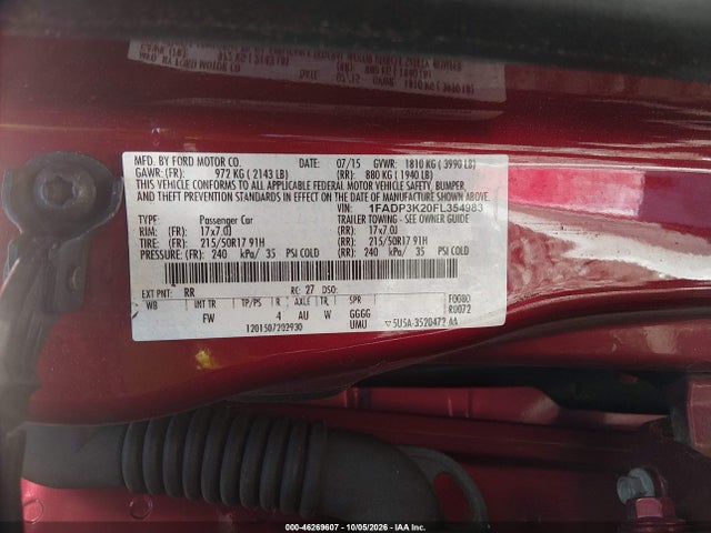 Продаж на аукціоні авто 2015 Ford Focus Se, vin: 1FADP3K20FL354983, номер лоту: 46269607