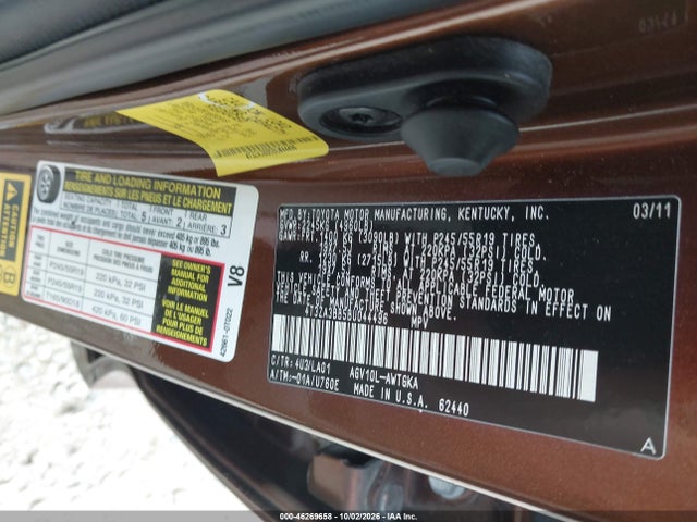 46269658 :رقم المزاد ، 4T3ZA3BB5BU044496 vin ، 2011 Toyota Venza مزاد بيع