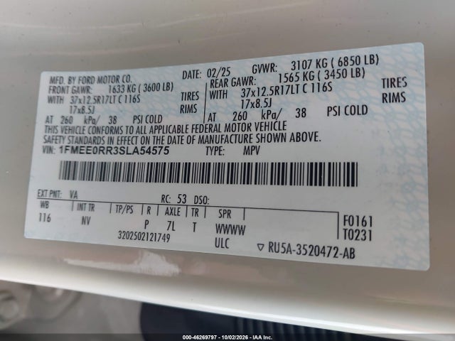 Ford Bronco Raptor 2025 1FMEE0RR3SLA54575 Image 9
