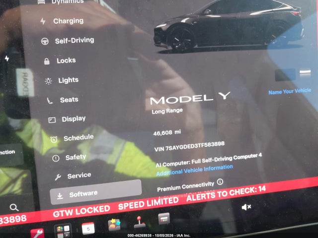 Продаж на аукціоні авто 2026 Tesla Model Y Premium Rear-wheel Drive/rear-wheel Drive, vin: 7SAYGDED3TF583898, номер лоту: 46269938
