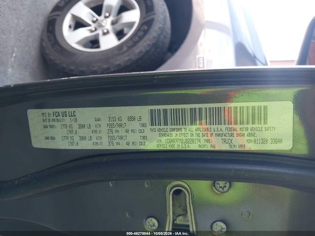 46270044 :رقم المزاد ، 1C6RR7FM2JS228174 vin ، 2018 Ram 1500 Tradesman  4x4 6'4 Box مزاد بيع