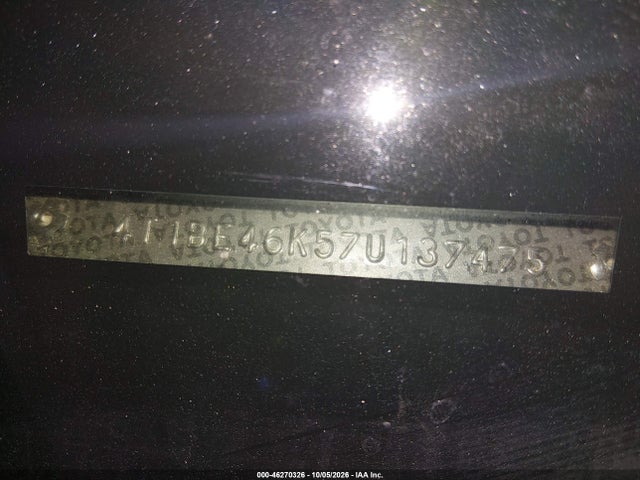 Aukcja sprzedaży 2007 Toyota Camry Le, vin: 4T1BE46K57U137475, numer aukcji: 46270326
