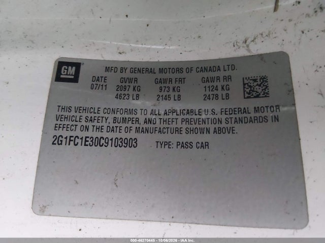 Продажа на аукционе авто 2012 Chevrolet Camaro 2lt, vin: 2G1FC1E30C9103903, номер лота: 46270445