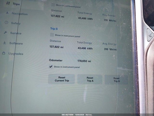 46270599 :رقم المزاد ، 5YJSA1H11EFP62187 vin ، 2014 Tesla Model S P85 مزاد بيع