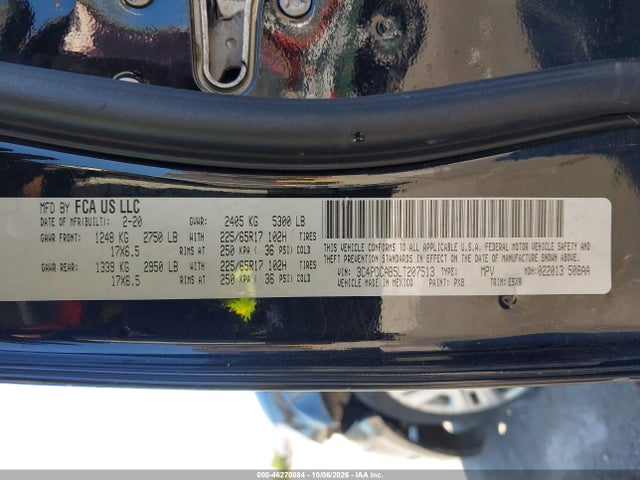 Продаж на аукціоні авто 2020 Dodge Journey Se Value, vin: 3C4PDCAB5LT207513, номер лоту: 46270884