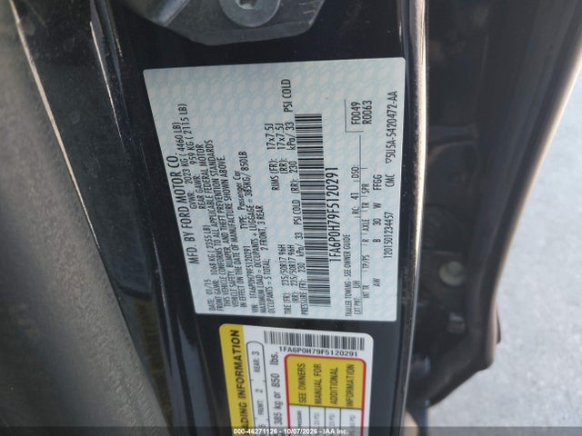 Продажа на аукционе авто 2015 Ford Fusion Se, vin: 1FA6P0H79F5120291, номер лота: 46271126