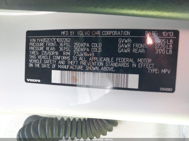 Продажа на аукционе авто 2014 Volvo Xc90 3.2, vin: YV4952CY7E1692262, номер лота: 46271134
