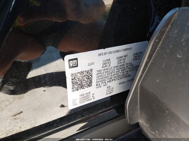 Продажа на аукционе авто 2026 Chevrolet Trax Fwd Lt, vin: KL77LHEPXTC072849, номер лота: 46271158