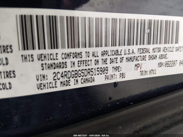 Продаж на аукціоні авто 2013 Dodge Grand Caravan Se, vin: 2C4RDGBG5DR515909, номер лоту: 46272337