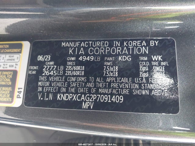 KNDPXCAG2P7091409 KIA Sportage Hybrid Sx-prestige