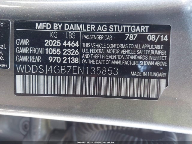 Mercedes-Benz Cla-class Cla 250 2014 WDDSJ4GB7EN135853 Image 9