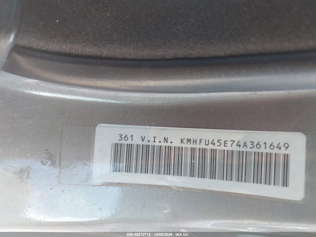 46272712 :رقم المزاد ، KMHFU45E74A361649 vin ، 2004 Hyundai Xg350 L مزاد بيع
