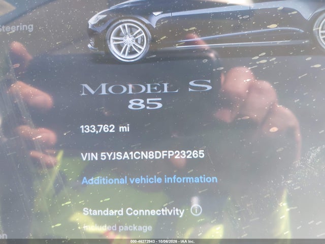 46272943 :رقم المزاد ، 5YJSA1CN8DFP23265 vin ، 2013 Tesla Model S مزاد بيع