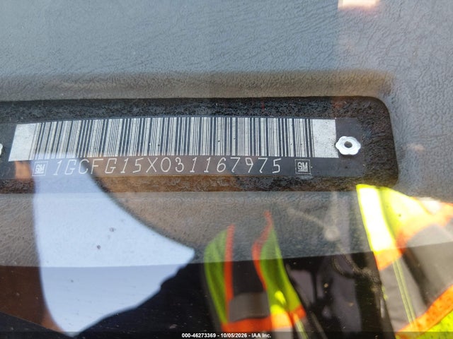 2003 Chevrolet Express მანქანა იყიდება აუქციონზე, vin: 1GCFG15X031167975, აუქციონის ნომერი: 46273369