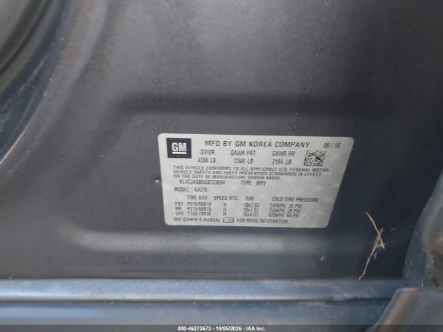 Aukcja sprzedaży 2016 Buick Encore, vin: KL4CJASB0GB723094, numer aukcji: 46273673