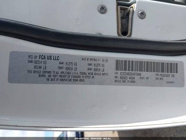 Dodge Charger Sxt Rwd 2019 2C3CDXBG5KH673048 Image 9