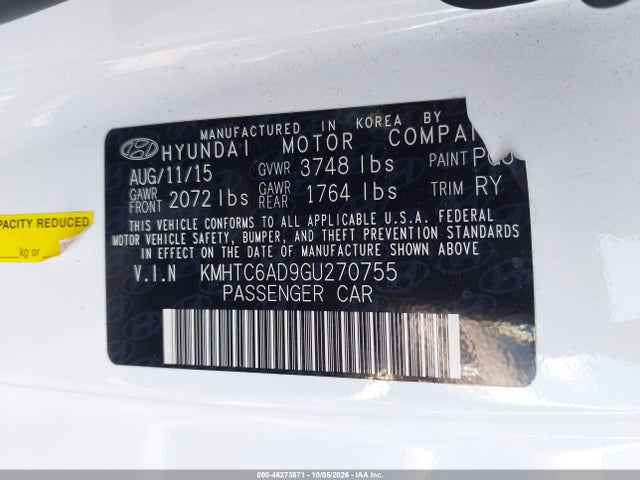 Hyundai Veloster 2016 KMHTC6AD9GU270755 Image 9