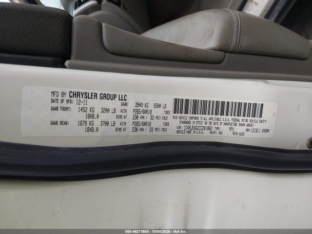 2012 Jeep Grand Cherokee Laredo მანქანა იყიდება აუქციონზე, vin: 1C4RJEAG2CC201883, აუქციონის ნომერი: 46273904
