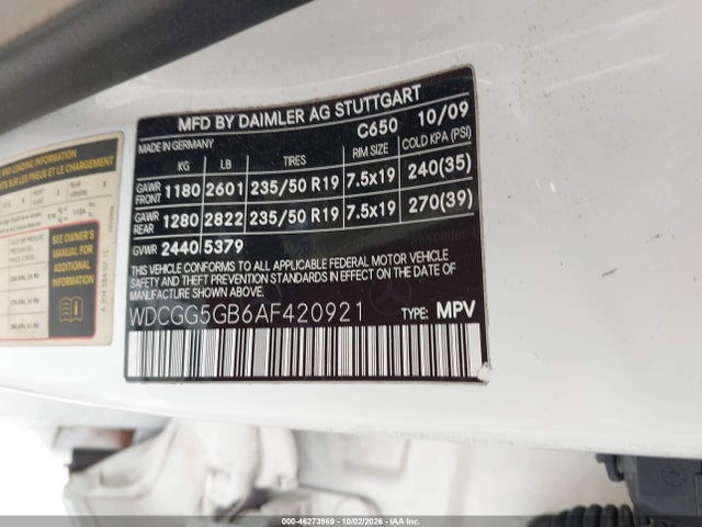 Продажа на аукционе авто 2010 Mercedes-benz Glk 350, vin: WDCGG5GB6AF420921, номер лота: 46273969