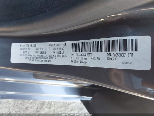 Chrysler 200 S 2016 1C3CCCBGXGN138730 Image 9