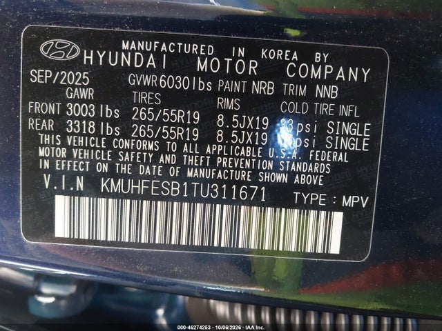 Продаж на аукціоні авто 2026 Genesis Gv80 2.5t Awd, vin: KMUHFESB1TU311671, номер лоту: 46274253