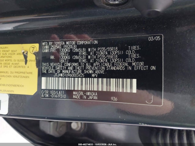 Продаж на аукціоні авто 2006 Lexus Rx 400h, vin: JTJHW31U960003425, номер лоту: 46274633