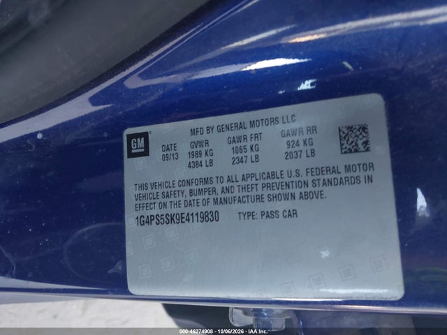 Buick Verano Leather Group 2014 1G4PS5SK9E4119830 Image 9