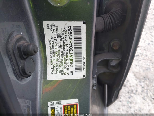 2010 Honda Civic Lx მანქანა იყიდება აუქციონზე, vin: 2HGFA1F50AH313984, აუქციონის ნომერი: 46275123