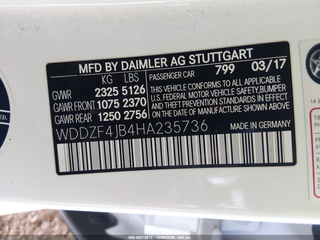 WDDZF4JB4HA235736 Mercedes-Benz E 300