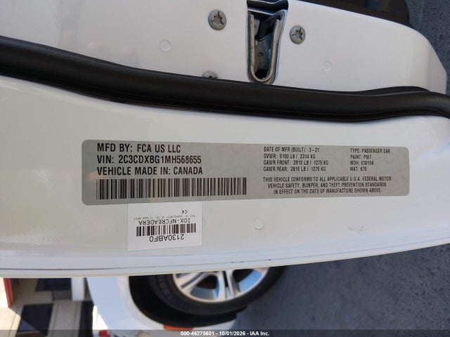 Dodge Charger Sxt Rwd 2021 2C3CDXBG1MH568655 Image 9