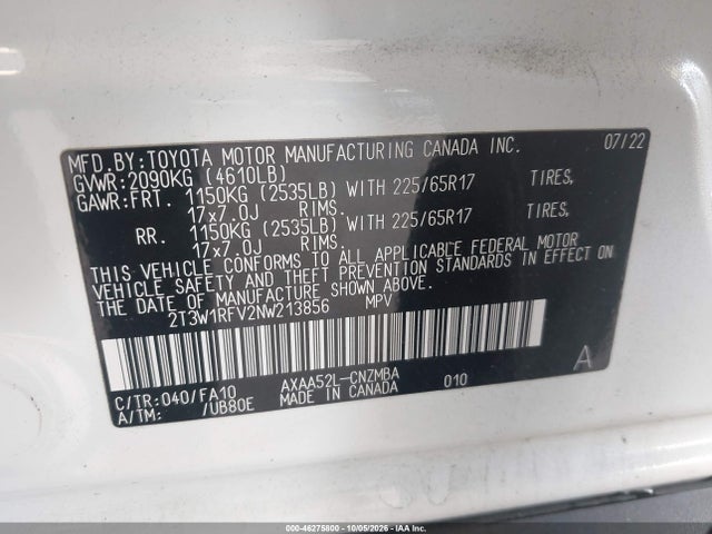 Toyota Rav4 Xle 2022 2T3W1RFV2NW213856 Image 9