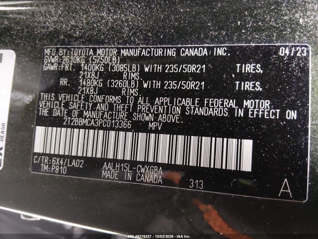 2T2BBMCA3PC013366 Lexus Rx 350h Luxury