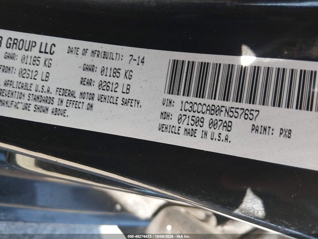 Продаж на аукціоні авто 2015 Chrysler 200 Limited, vin: 1C3CCCAB0FN557657, номер лоту: 46276423
