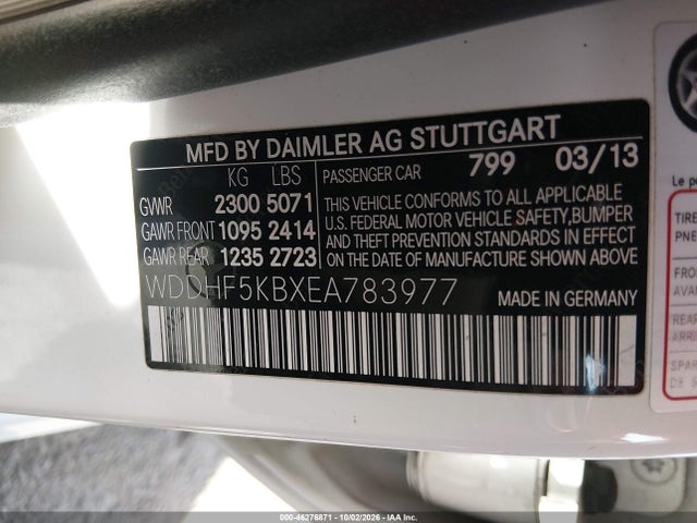 WDDHF5KBXEA783977 Mercedes-Benz E 350