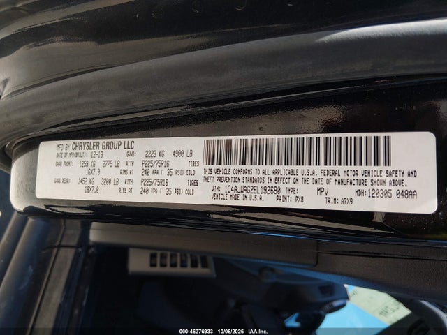 2014 Jeep Wrangler Sport მანქანა იყიდება აუქციონზე, vin: 1C4AJWAG2EL192690, აუქციონის ნომერი: 46276933