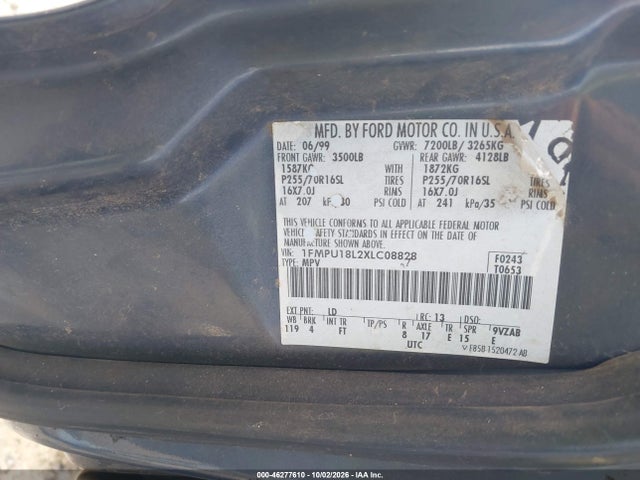 Aukcja sprzedaży 1999 Ford Expedition Eddie Bauer/xlt, vin: 1FMPU18L2XLC08828, numer aukcji: 46277610