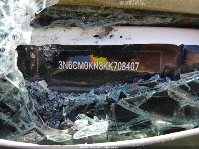 2019 Nissan Nv200 Sv მანქანა იყიდება აუქციონზე, vin: 3N6CM0KN3KK708407, აუქციონის ნომერი: 46277692