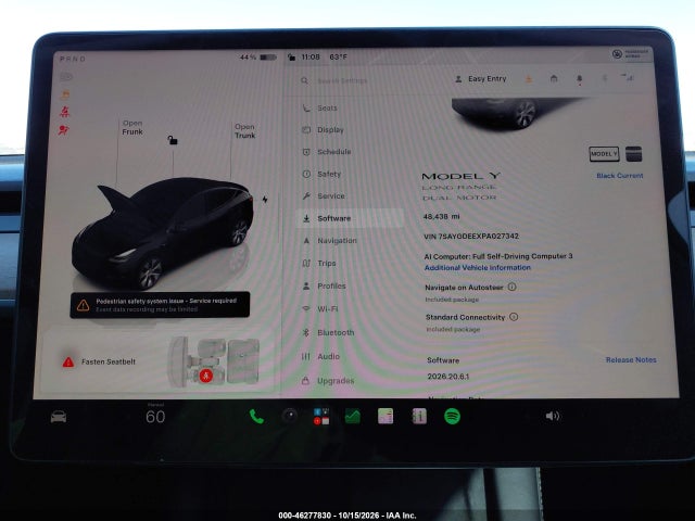 Auction sale of the 2023 Tesla Model Y Awd/long Range Dual Motor All-wheel Drive, vin: 7SAYGDEEXPA027342, lot number: 46277830