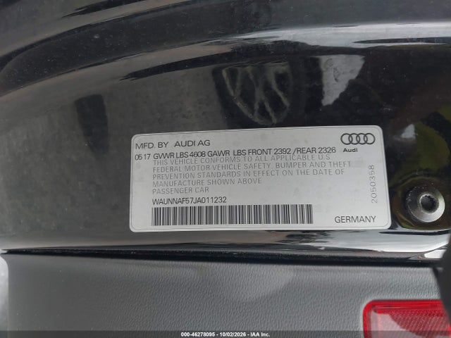 Продаж на аукціоні авто 2018 Audi A5 2.0t Premium, vin: WAUNNAF57JA011232, номер лоту: 46278095