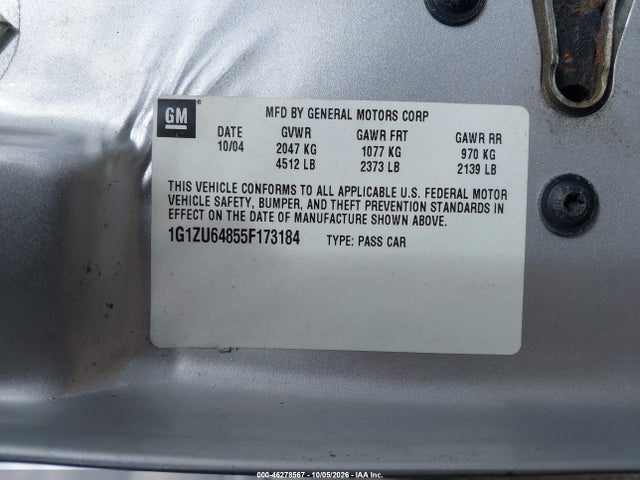 Продажа на аукционе авто 2005 Chevrolet Malibu Maxx Lt, vin: 1G1ZU64855F173184, номер лота: 46278567
