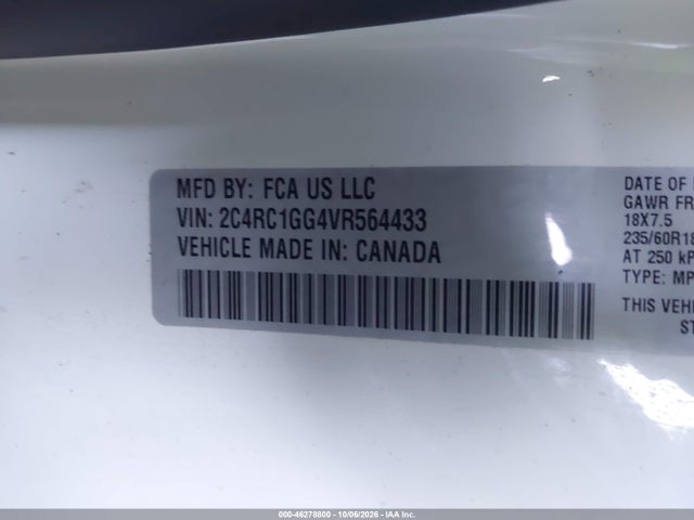 Aukcja sprzedaży 2027 Chrysler Pacifica, vin: 2C4RC1GG4VR564433, numer aukcji: 46278800