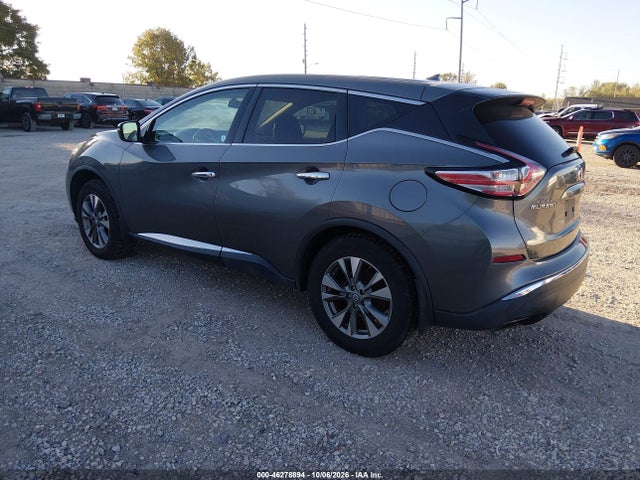 2015 Nissan Murano S მანქანა იყიდება აუქციონზე, vin: 5N1AZ2MH1FN256211, აუქციონის ნომერი: 46278894