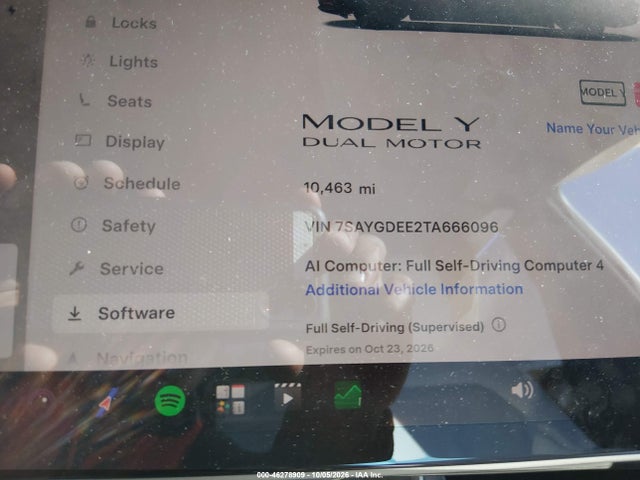 Auction sale of the 2026 Tesla Model Y All-wheel Drive/long Range Launch Series/premium All-wheel Drive, vin: 7SAYGDEE2TA666096, lot number: 46278909